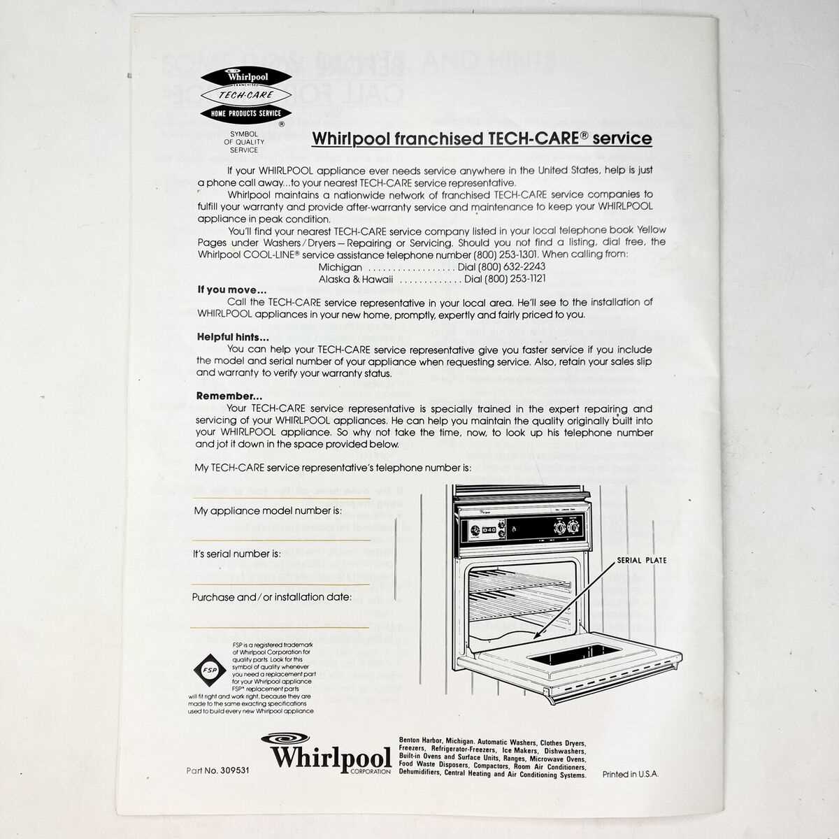 whirlpool microwave owners manual