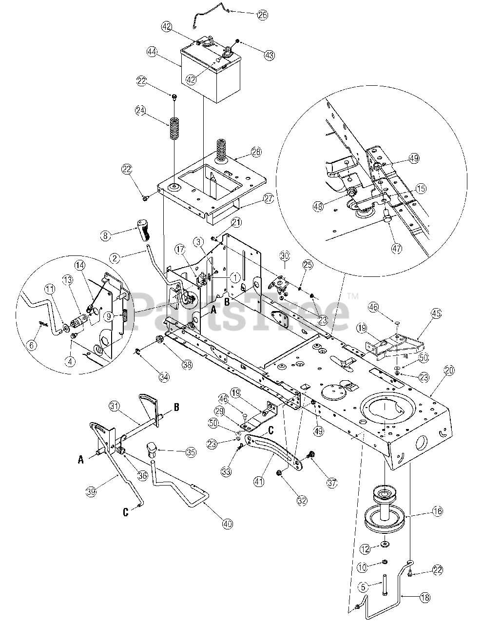 white outdoor riding lawn mower lt542g owners manual