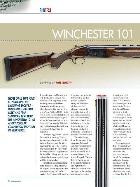 winchester 101 owners manual