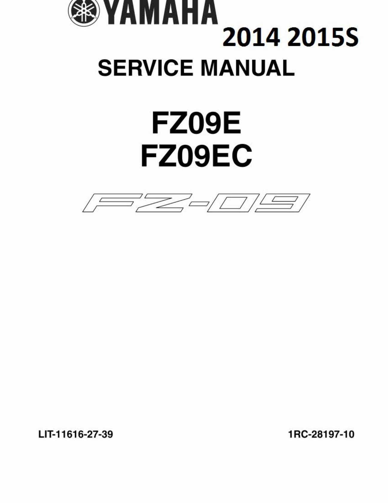 2014 yamaha fz 09 owners manual