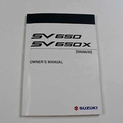 suzuki sv650 owners manual