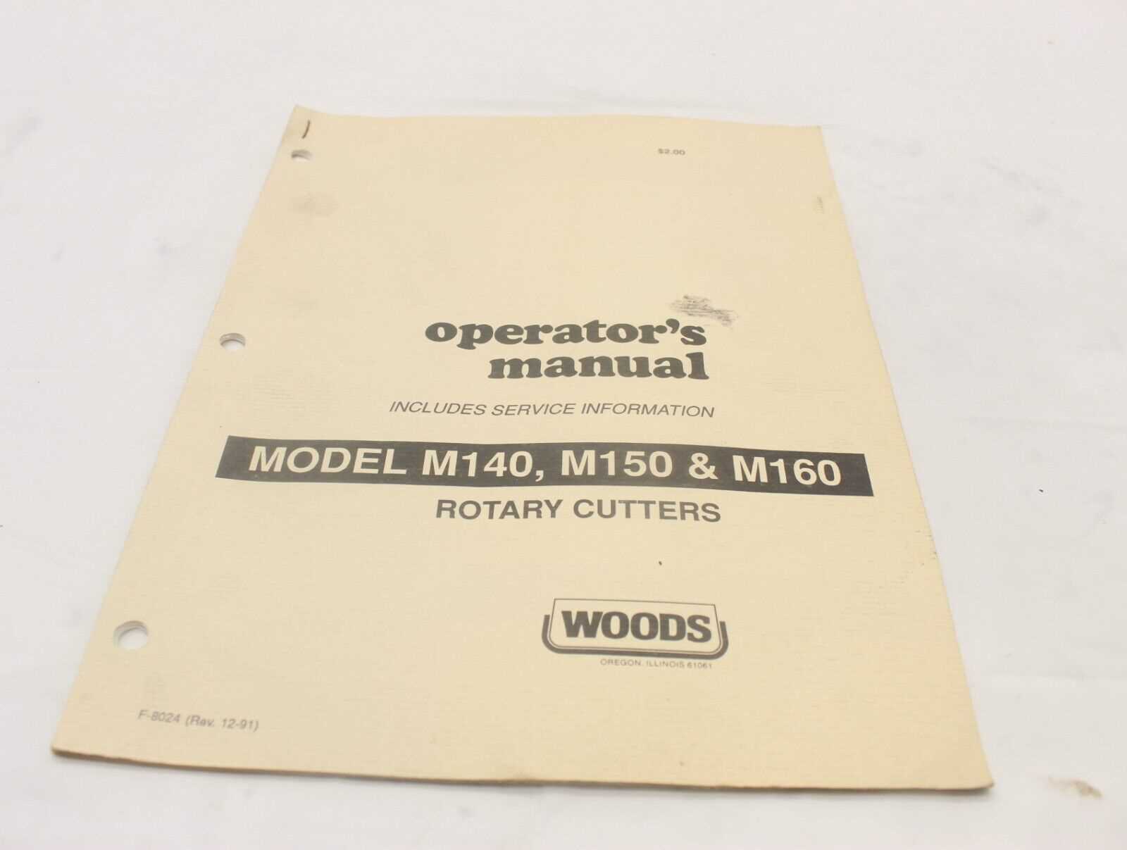 craftsman m140 owners manual