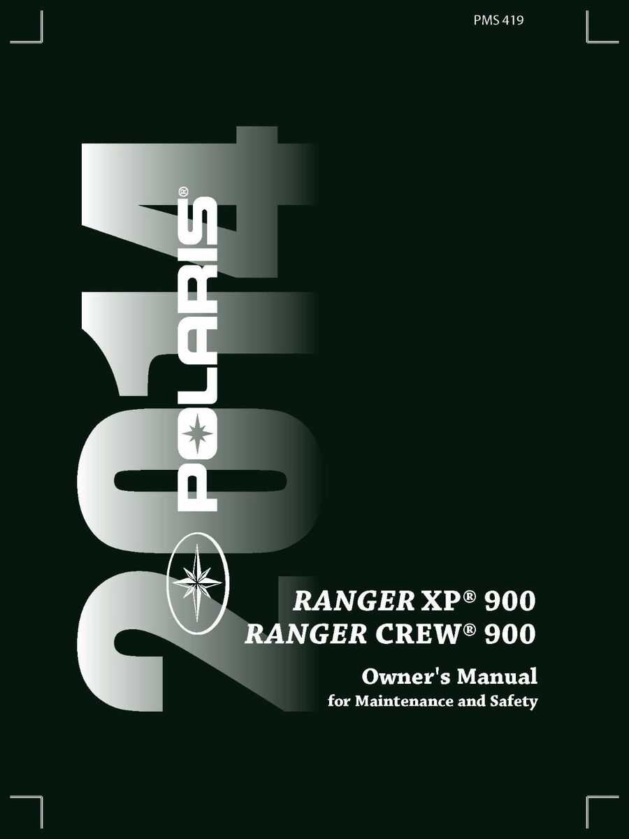 2014 polaris ranger 900 xp owners manual