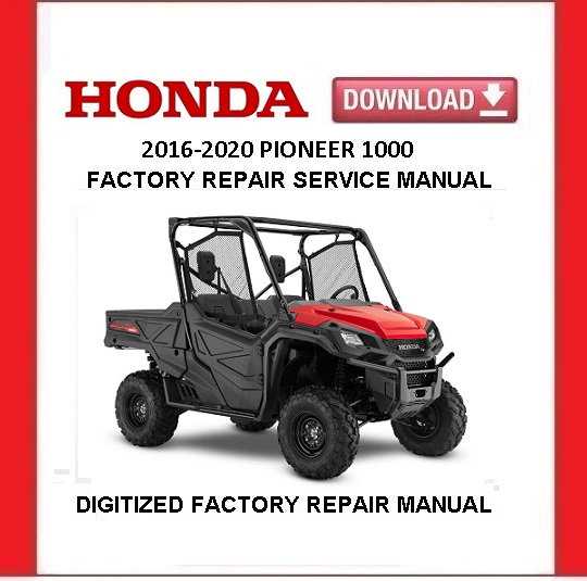 honda pioneer 1000 5 owners manual