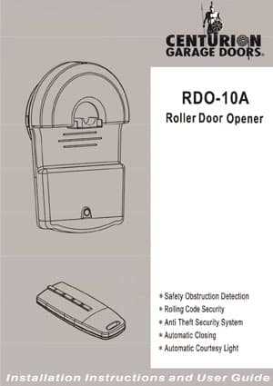 garage door owners manual