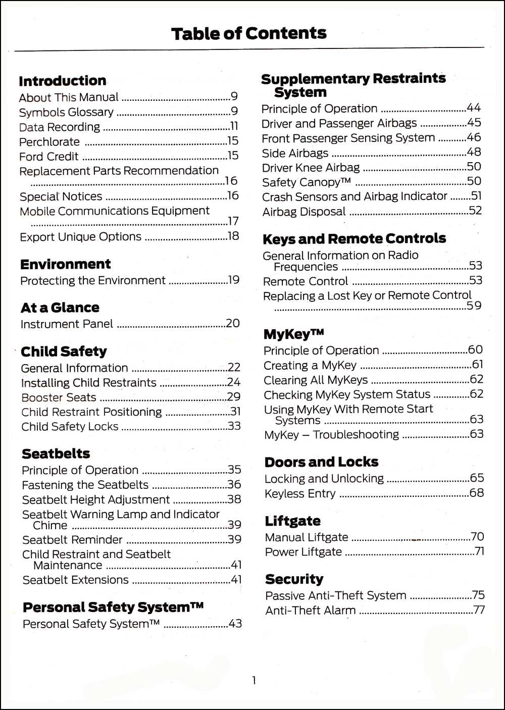 2016 ford escape owners manual