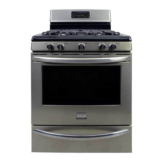 frigidaire gas range owners manual