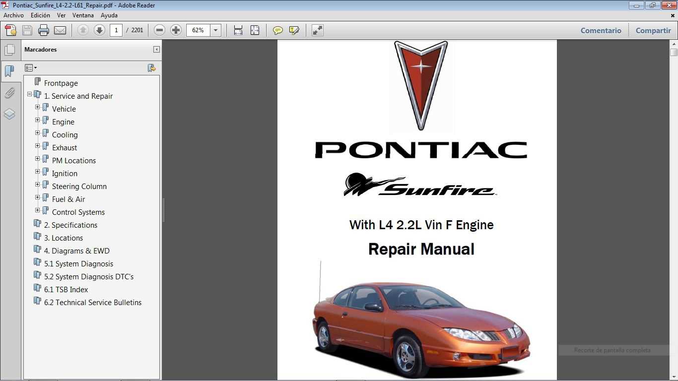 2005 pontiac sunfire owners manual