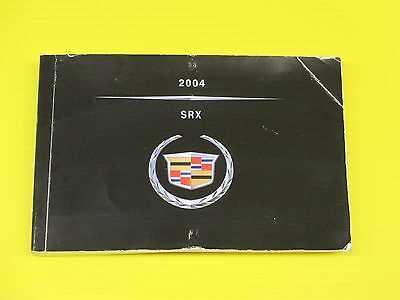 2004 cadillac srx owners manual