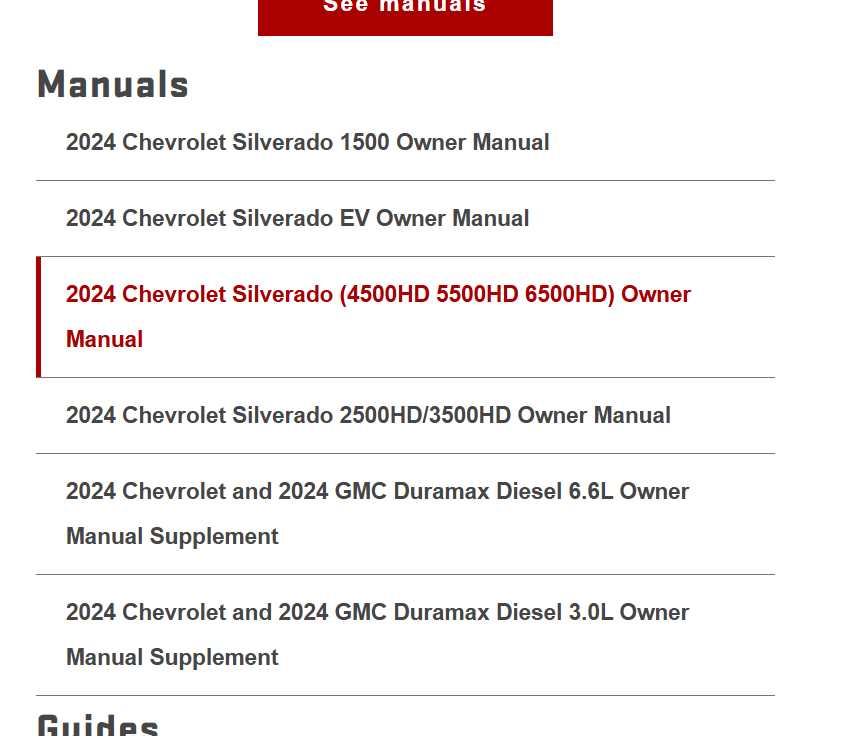 2024 chevy silverado 1500 owners manual