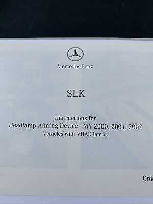 2001 mercedes slk 230 owners manual