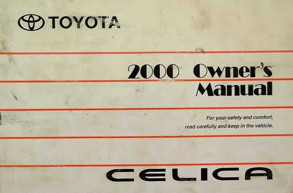 2000 toyota celica owners manual