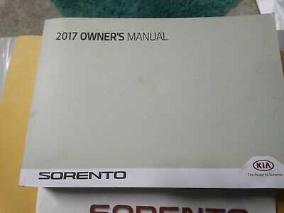 kia sorento 2017 owners manual