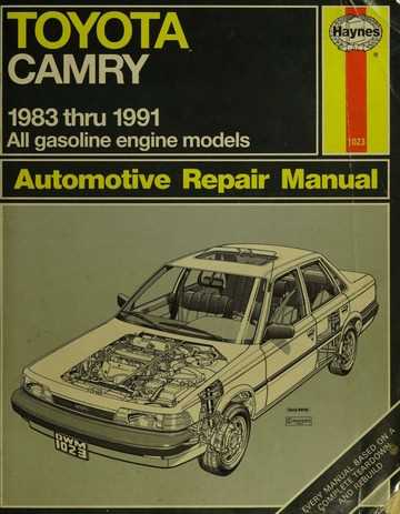 1991 toyota camry owners manual